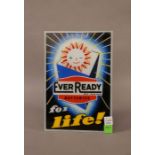 Eveready Batteries Glass Sign