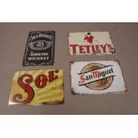 4 Tin Advertising Signs