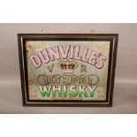 Dunville's VR Old Irish Whisky Framed Advertising Mirror. Vintage reproduction 65x51cm #1853