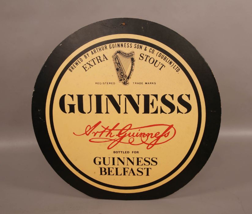 Vintage Guinness Bottled for Belfast Cardboard Advertisement