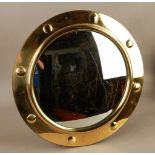 convex porthole style mirror. 47cm dia #136