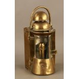 A Brass WWI Ships Passageway Lantern 18cm Tall #299