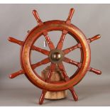 Antique Ships Wheel 77cm Tall