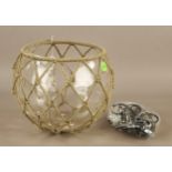 Nautical Glass Globe Lightshade Clear Glass, Wires and mount included 30cm #345