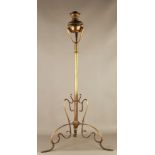 Brass Standing Oil Lamp 140cm tall #127