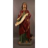 Large Religious Statue of Saint John Early 1900s 130cm Tall #86