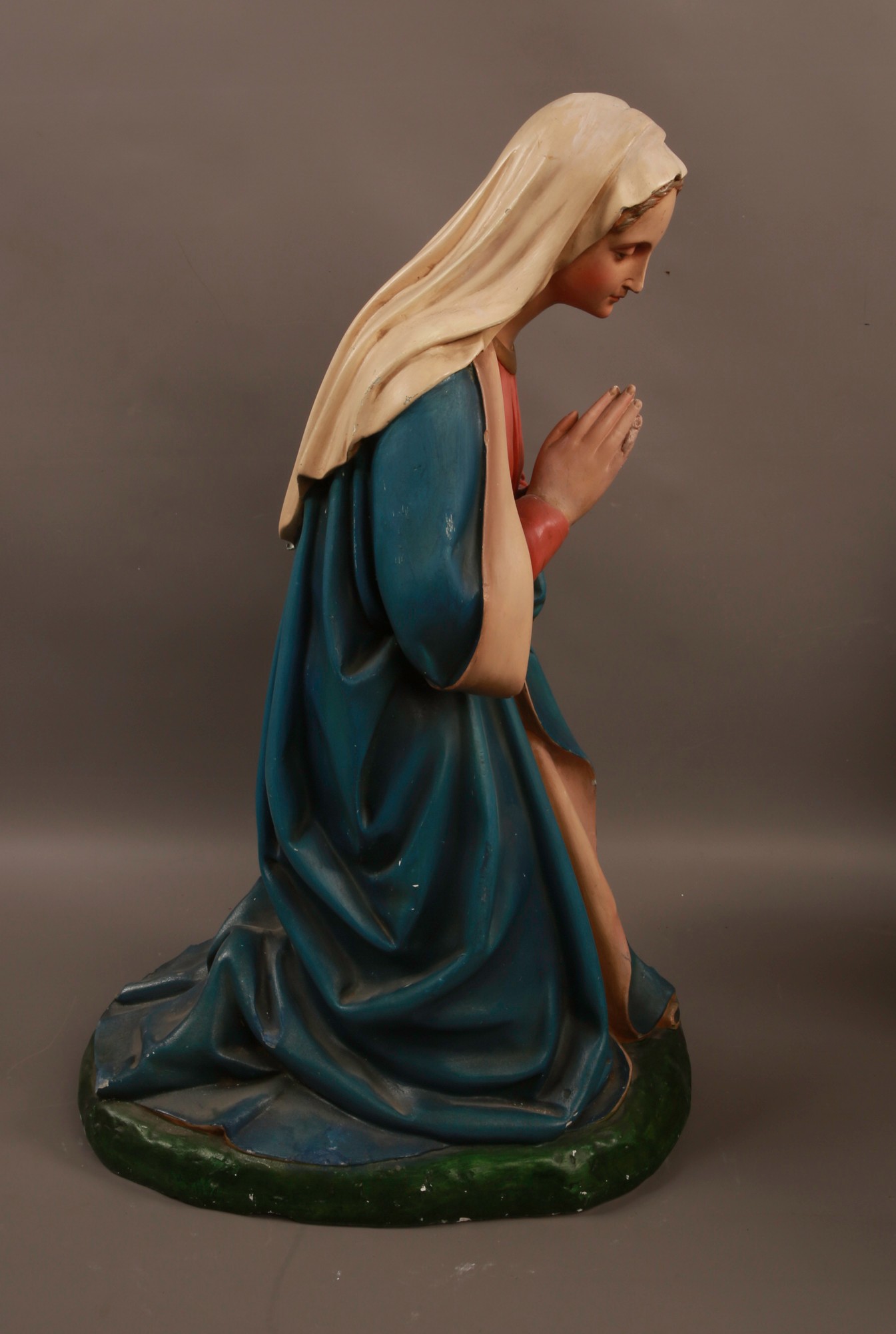 A Large Religious Statue of Mary Kneeling early 1900s 68cm Tall #77 - Image 6 of 8