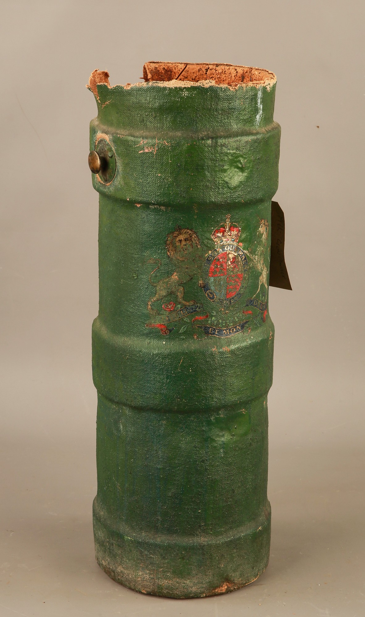 An Early 19th Century Gunpowder Carrier (bucket). An early, British Navy container used by young