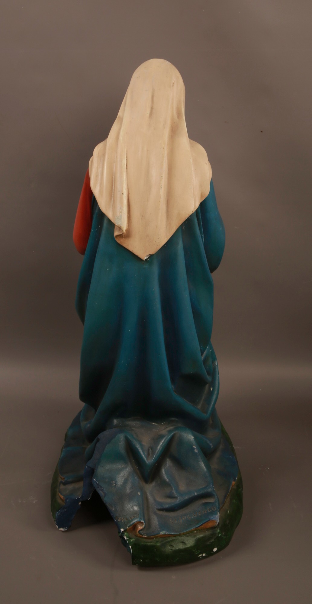 A Large Religious Statue of Mary Kneeling early 1900s 68cm Tall #77 - Image 4 of 8