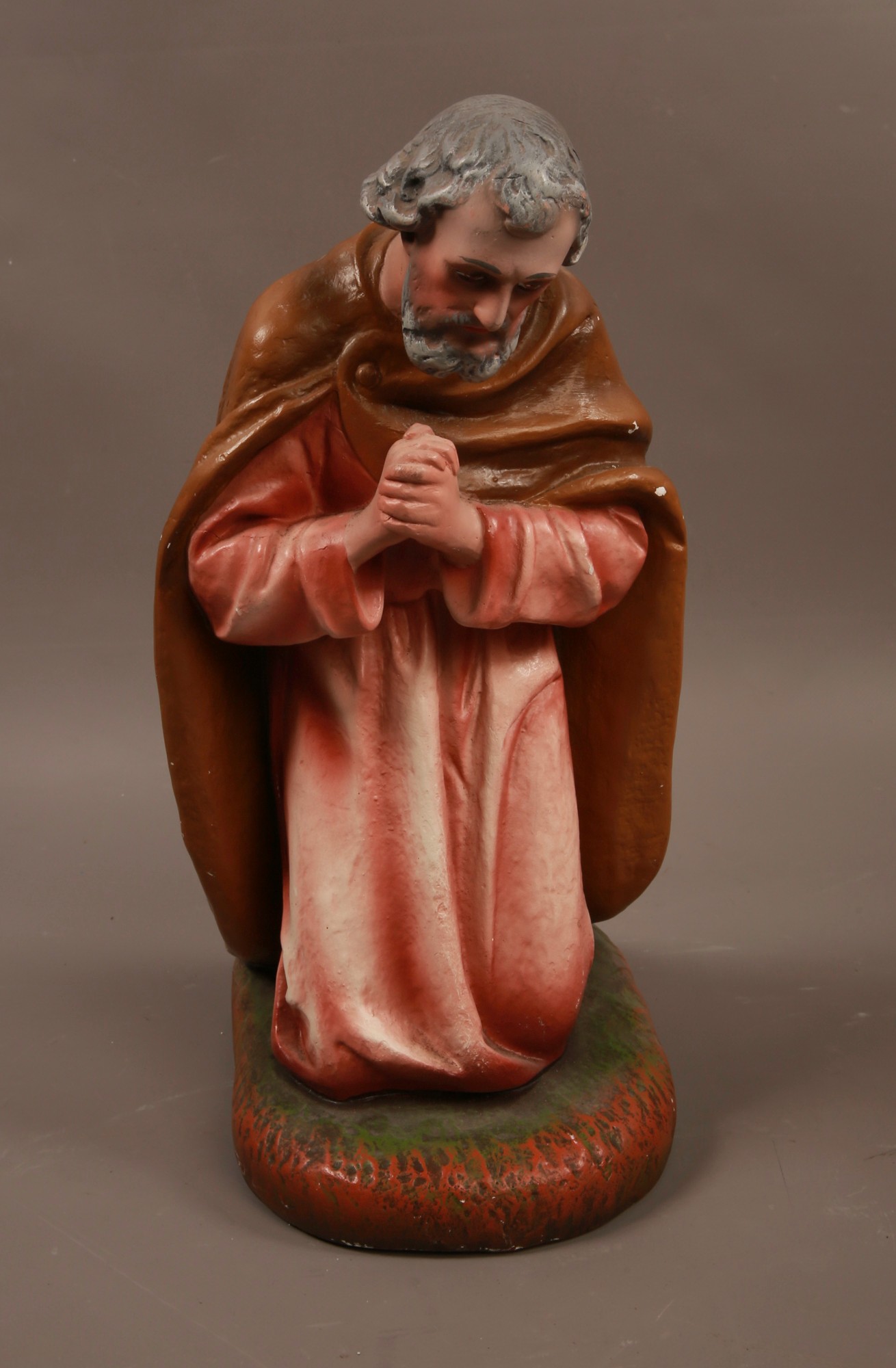 Religious Statue of Joseph Kneeling Victorian 35cm Tall #76