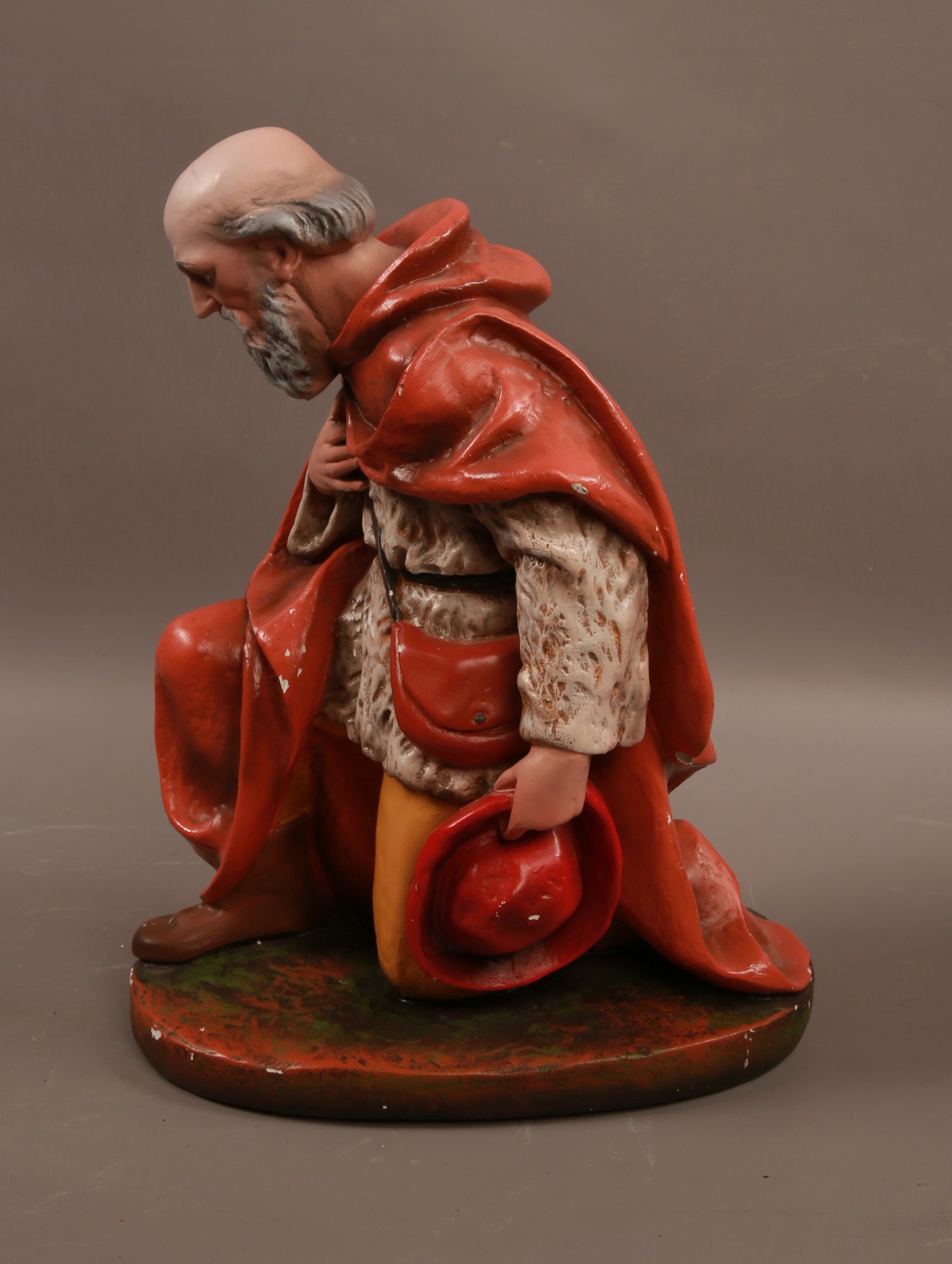 A Vintage Religious Statue of Jerimiah Kneeling Victorian 37cm Tall #82 - Image 3 of 7