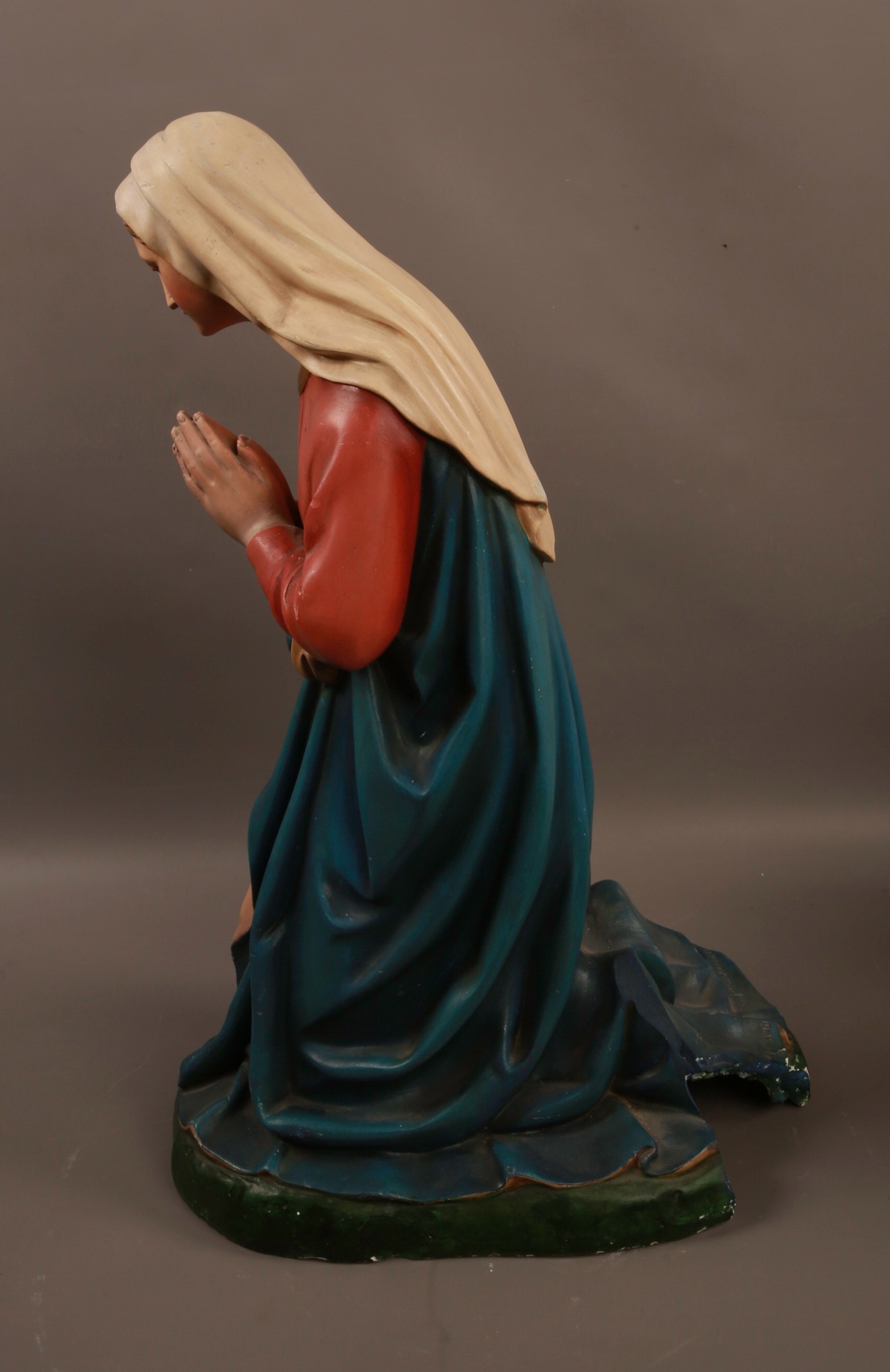 A Large Religious Statue of Mary Kneeling early 1900s 68cm Tall #77 - Image 3 of 8