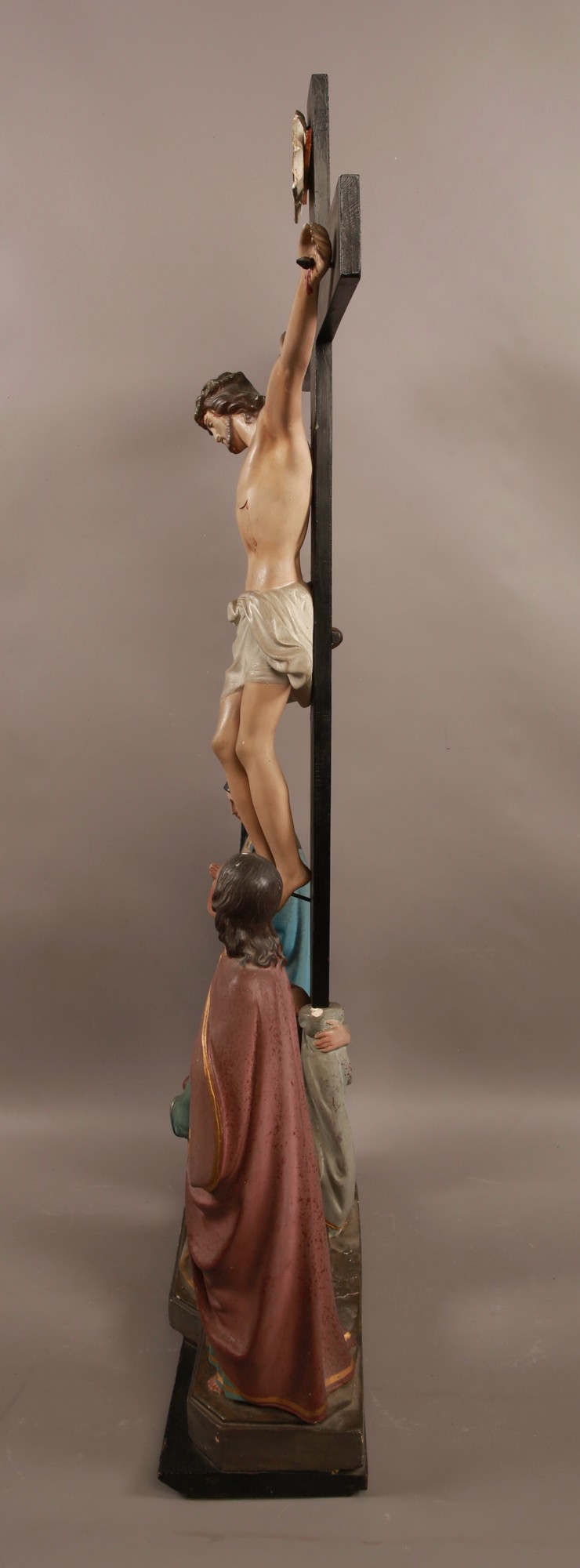 A Large Religious Statue of Jesus on the Cross Early 1900s 115cm Tall #93 - Image 3 of 6