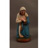 A Religious Statue of Mary kneeling 36cm Tall #75