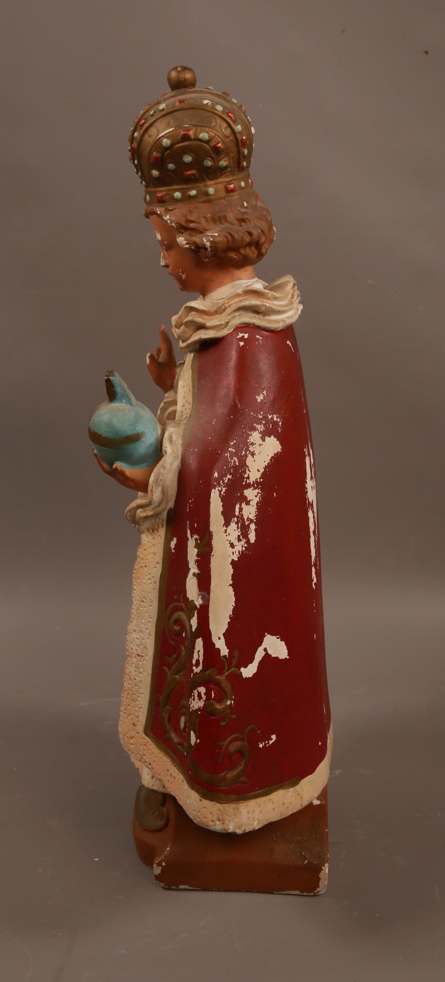An Antique Large Religious Statue of the Child of Prague victorian 52cm Tall #80 - Image 3 of 7
