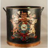 OKA armorial log holder Extra large 23" high by 23" wide Reserve:£200 #410