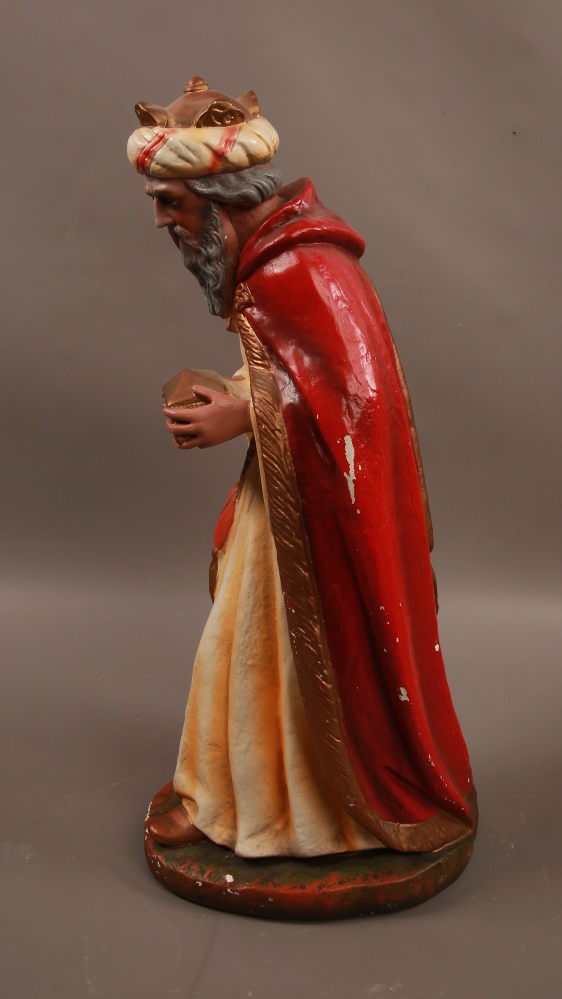A Vintage Religious Statue of Balthazar holding the Gift of myrrh 52cm Tall #81 - Image 3 of 7