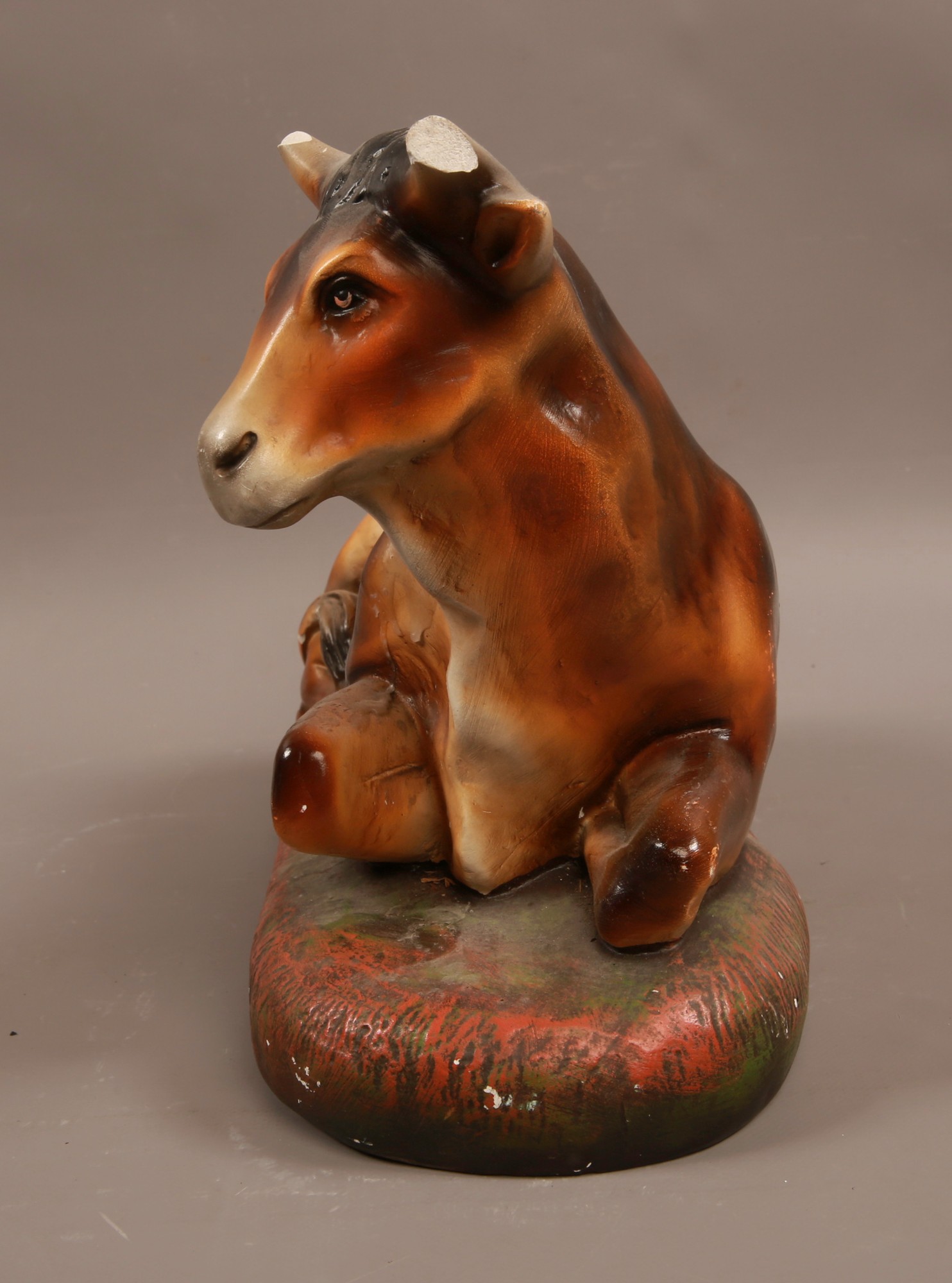 A Vintage Religious Statue of the Ox 26cm Tall #90 - Image 2 of 6
