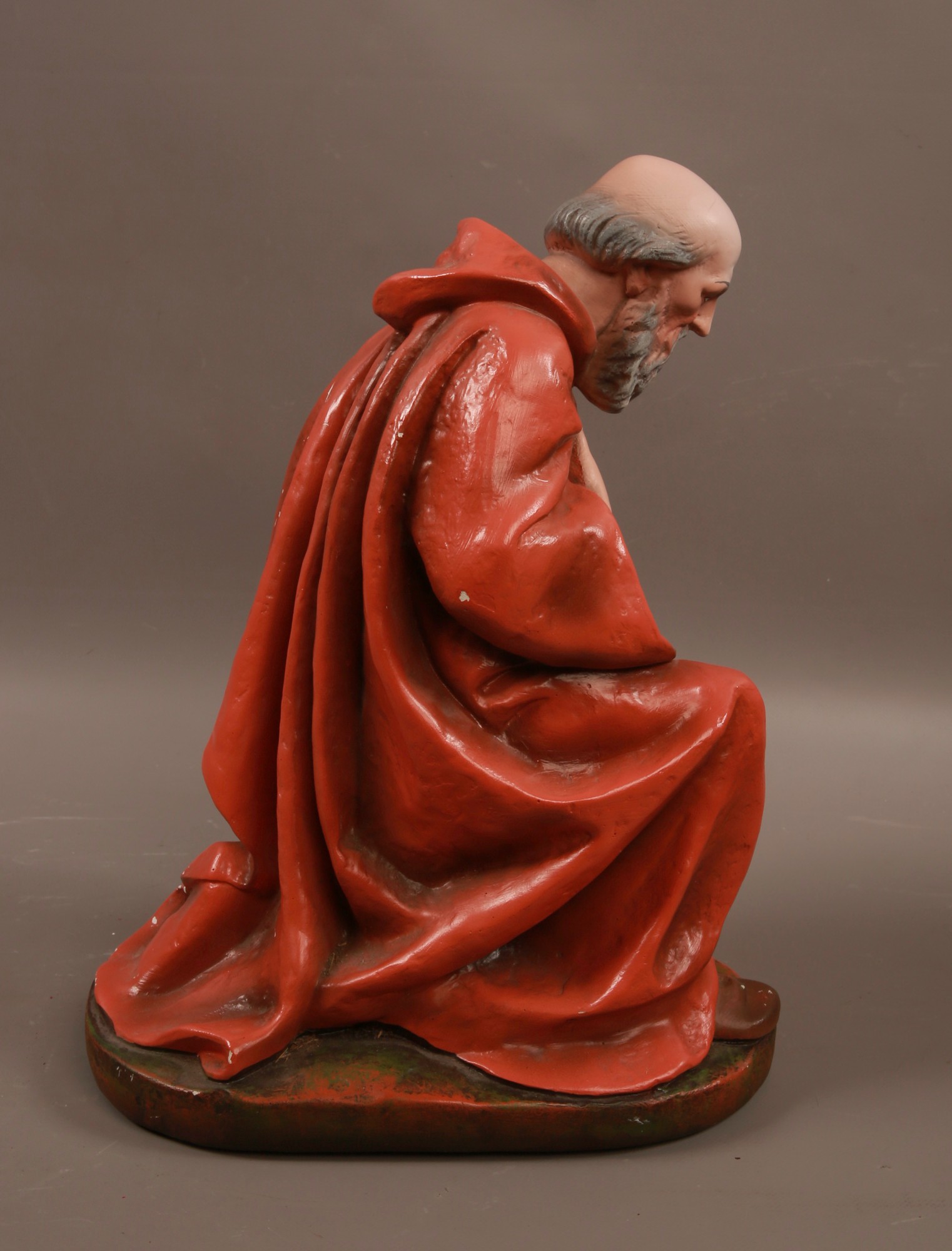 A Vintage Religious Statue of Jerimiah Kneeling Victorian 37cm Tall #82 - Image 5 of 7