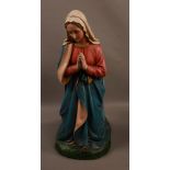 A Large Religious Statue of Mary Kneeling early 1900s 68cm Tall #77
