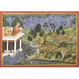 MAHARAJA RAM SINGH OF KOTAH HUNTING TIGERS, KOTAH NORTH INDIA, RAJASTHAN, LATE 19TH CENTURY