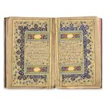 AN OTTOMAN QURAN SIGNED IBRAHIM TATEFI, OTTOMAN TURKEY, DATED 1277 AH/1860 AD