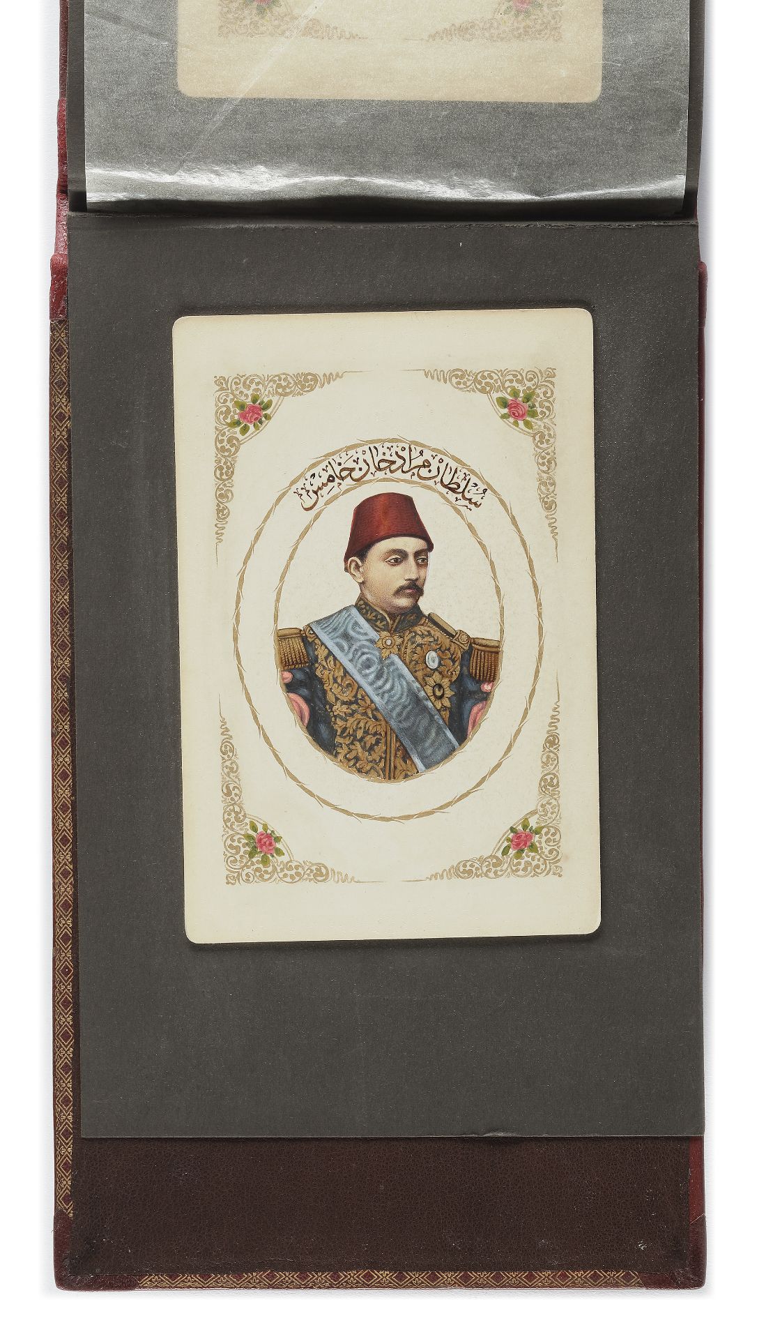 AN A LBUM OF TWENTY-NINE WATERCOLOR PORTRAITS OF THE OTTOMAN SULTANS, TURKEY, LATE 19TH-EARLY 20TH - Bild 5 aus 8