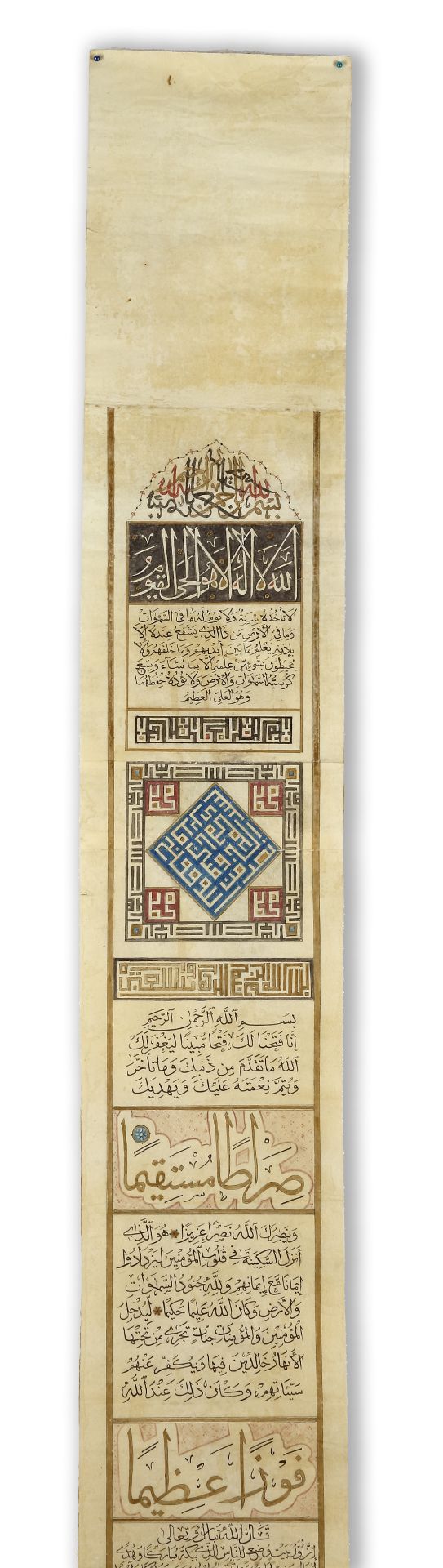 AN ILLUMINATED HAJJ SCROLL, 19TH CENTURY - Image 9 of 10