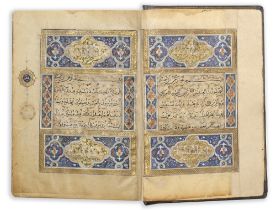 AN ILLUMINATED QURAN, BAGHDAD, QARA QUYUNLU DYNASTY, DATED 870 AH/1465 AD
