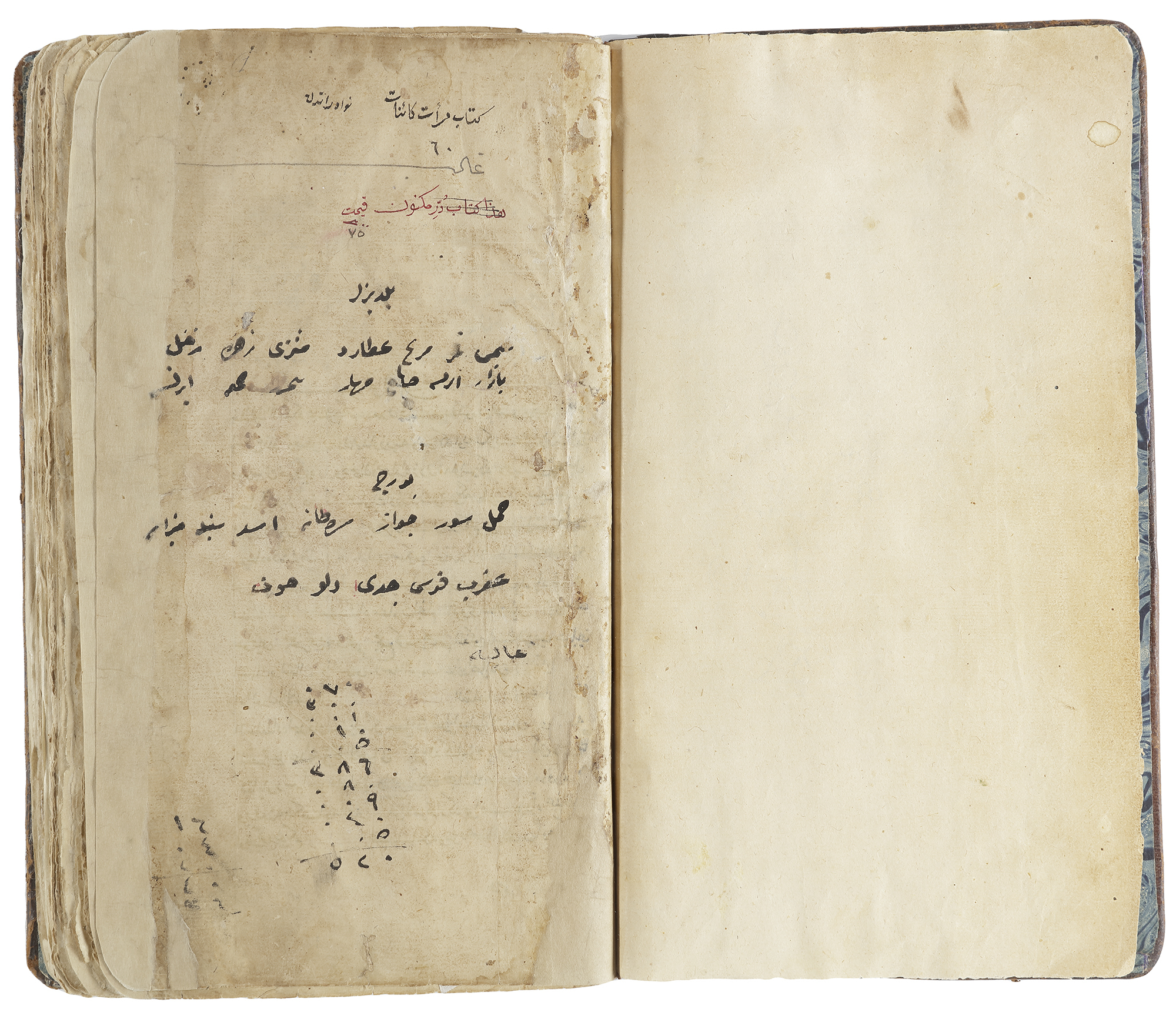 A MANUSCRIPT MAR'AT ALKAYINAT 'MIRROR OF CREATURES' IN OTTOMAN SCRIPT BY HUSSAM AL-DIN IBN KHALIL AL - Image 8 of 16