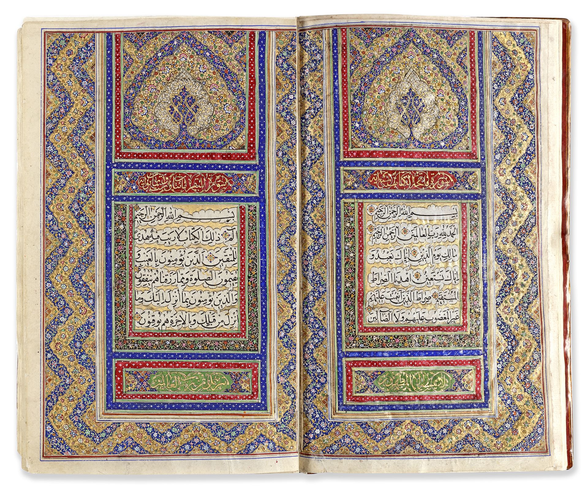 AN ILLUMINATED QAJAR QURAN BY MIRZA AHMAD WAQAR AL-SHIRAZI, DATED 1271 AH/1854 AD