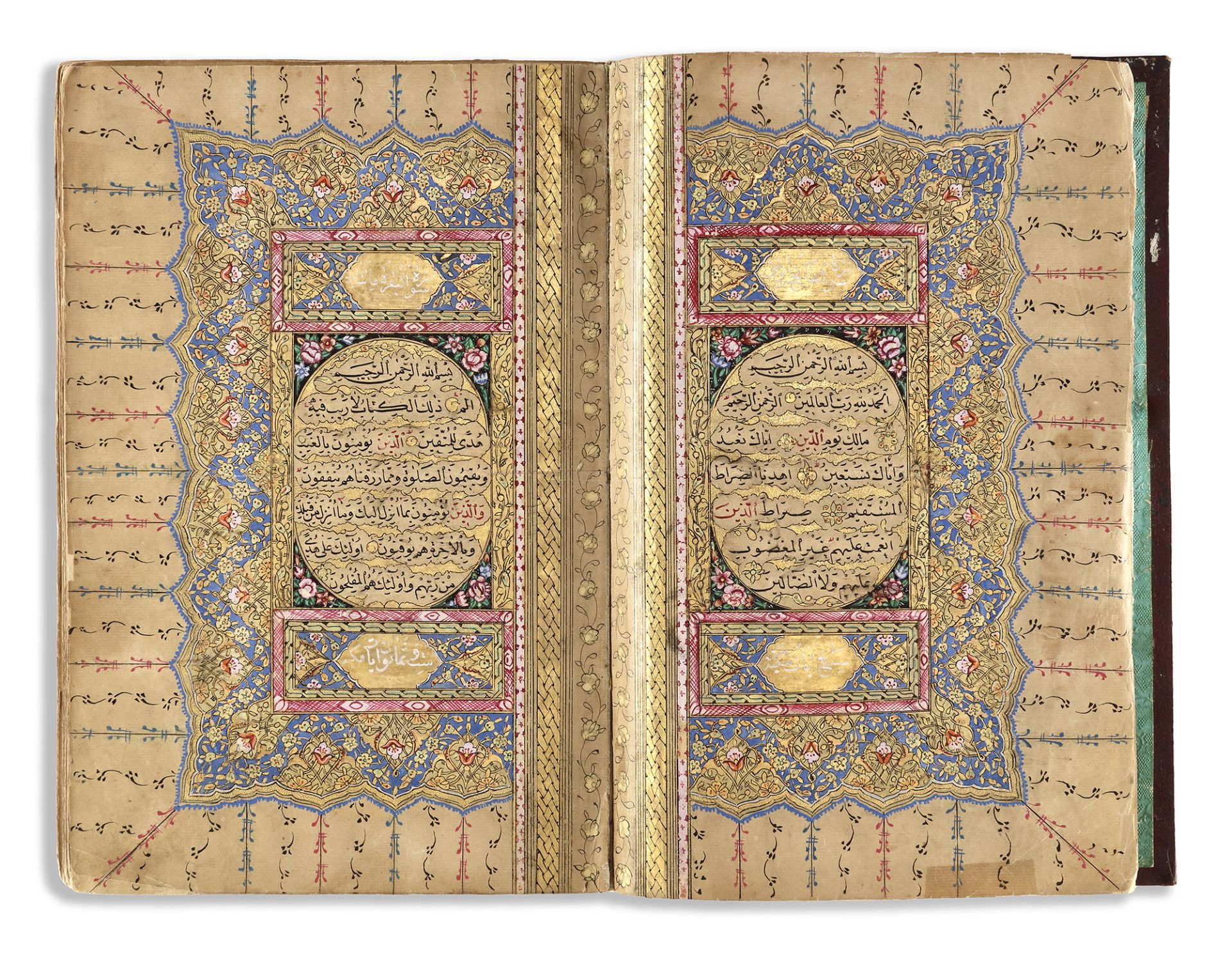 AN ILLUMINATED OTTOMAN QURAN SIGNED MUSTAFA RUSDI, OTTOMAN TURKEY, DATED 1280 AH/1863 AD