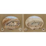 A PAIR OF PAINTINGS DEPICTING MECCA AND MEDINA, OTTOMAN TURKEY, 19TH CENTURY