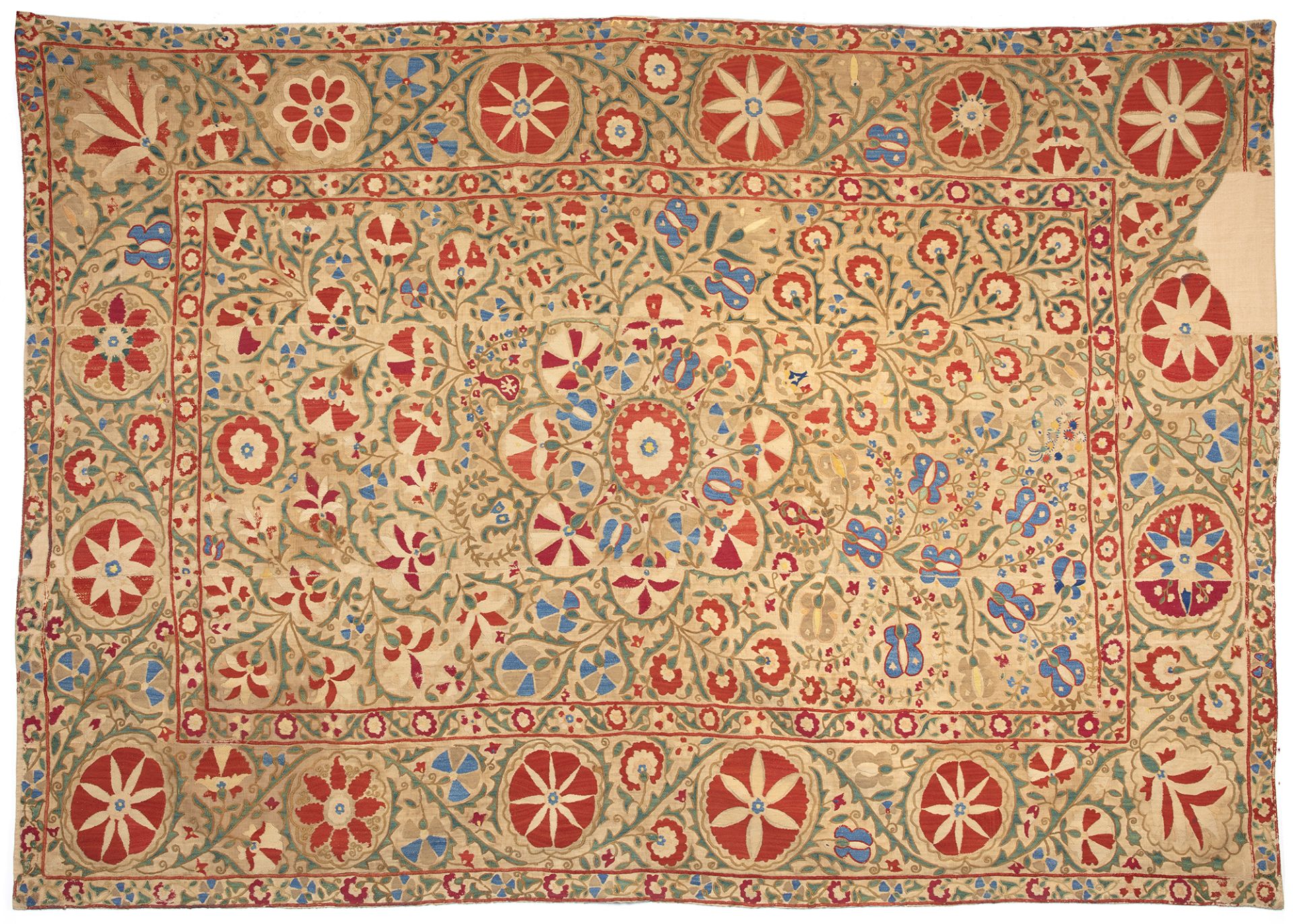 A SUZANI, BUKHARA, FIRST HALF 19TH CENTURY