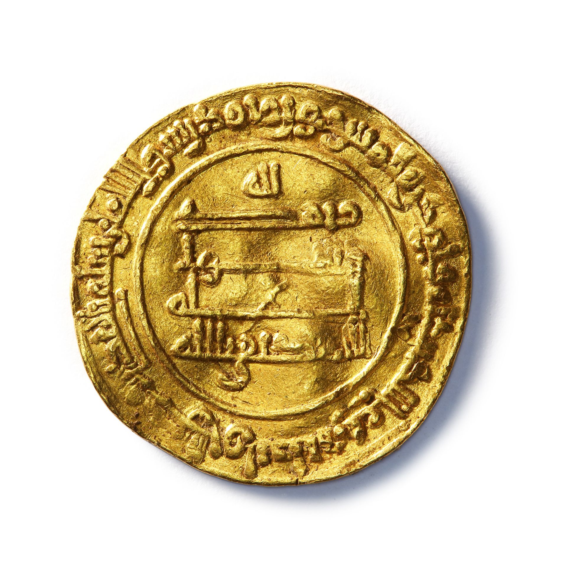 AN ISLAMIC GOLD DINAR MINTED DURING THE ABBASID DYNASTY , THE CALIPH ALMUKTAI, IN 292AH/904AD AT MEC - Bild 2 aus 2