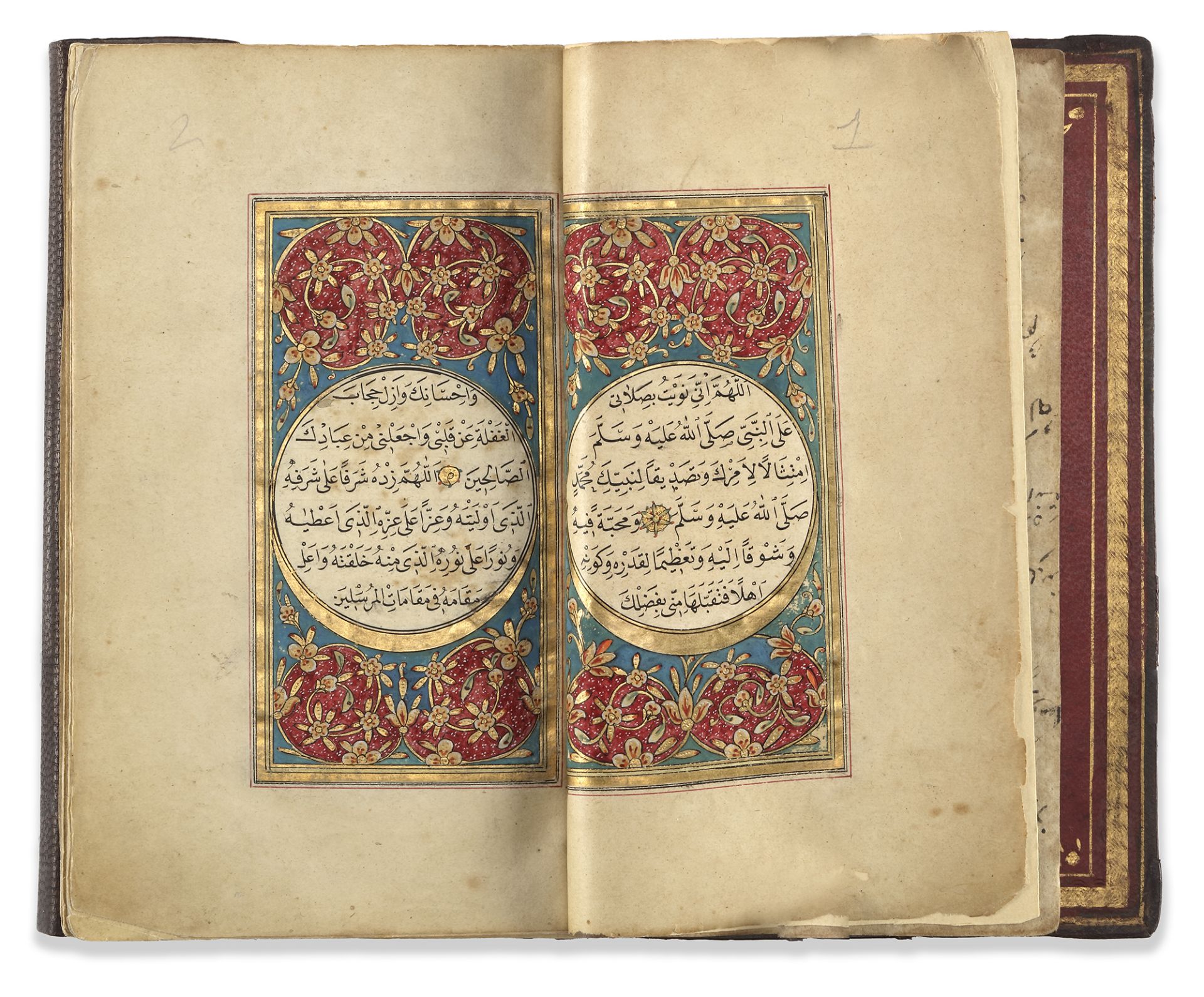 DALA'IL AL-KHAYRAT BY MUHAMMAD BIN SULAYMAN AL-JAZULI (D. 1465 AD),SIGNED MEHMED LATIF, OTTOMAN TURK - Image 2 of 8