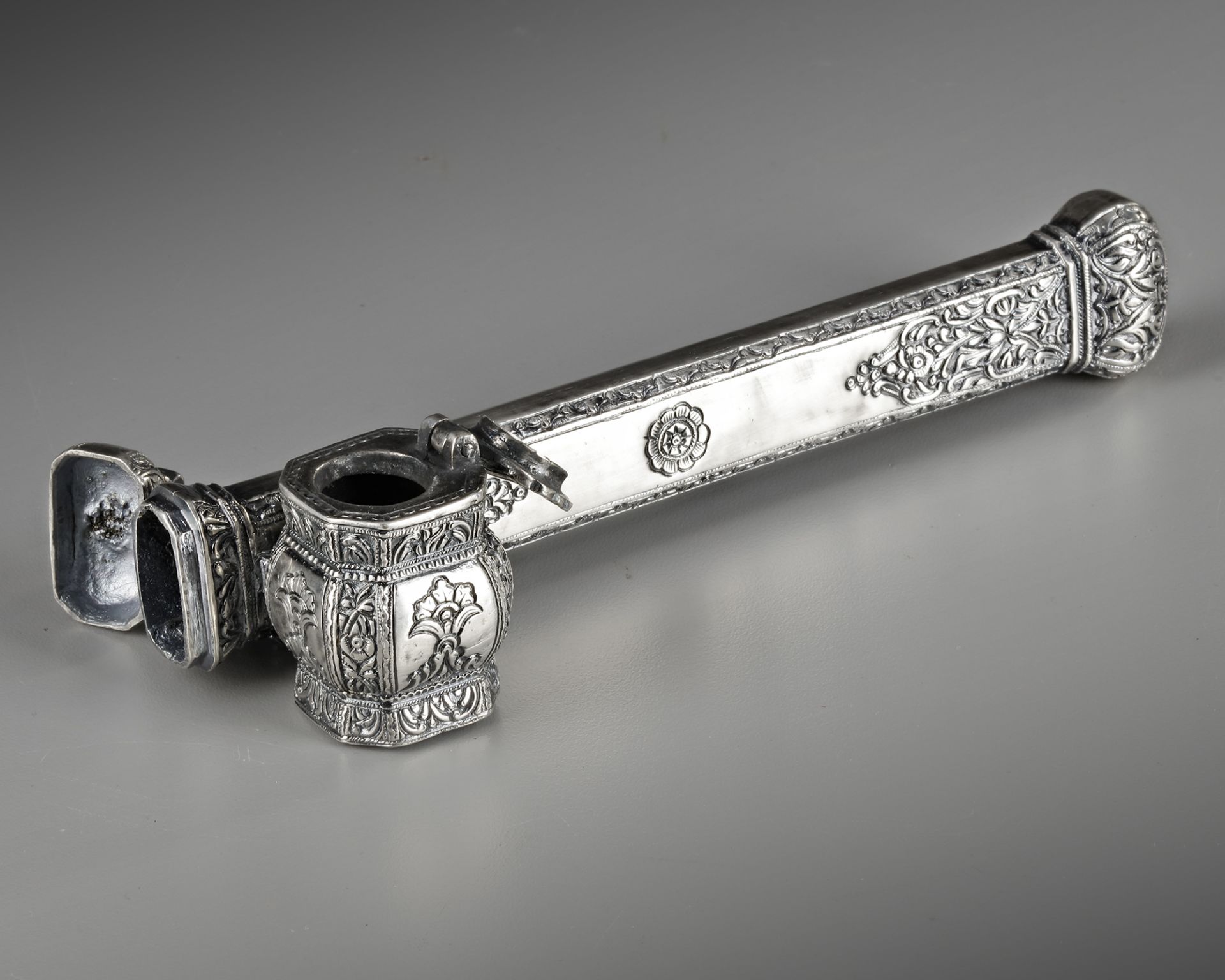 A SILVER PENCASE (DIVIT) OTTOMAN GREECE, LATE 18TH-EARLY 19TH CENTURY