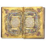 AN ILLUMINATED QURAN SIGNED BY MUHAMMED AL-KAMLI, OTTOMAN TURKEY, DATED 1261 AH/1845 AD