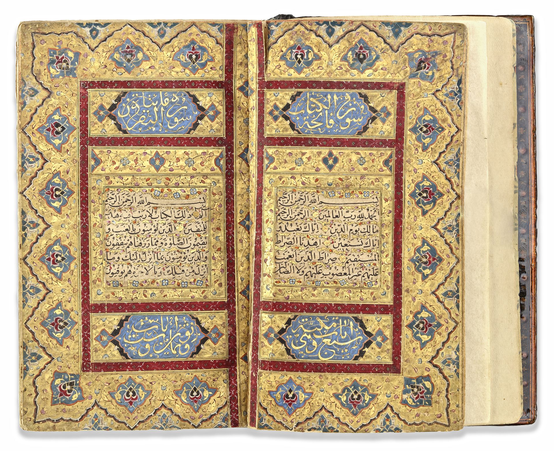 AN ILLUMINATED PERSIAN QURAN SIGNED MUHAMMED MUHSEN AL-ISFAHANI, LATE SAFAVID OR AFSHARID DYNASTY, - Image 2 of 8