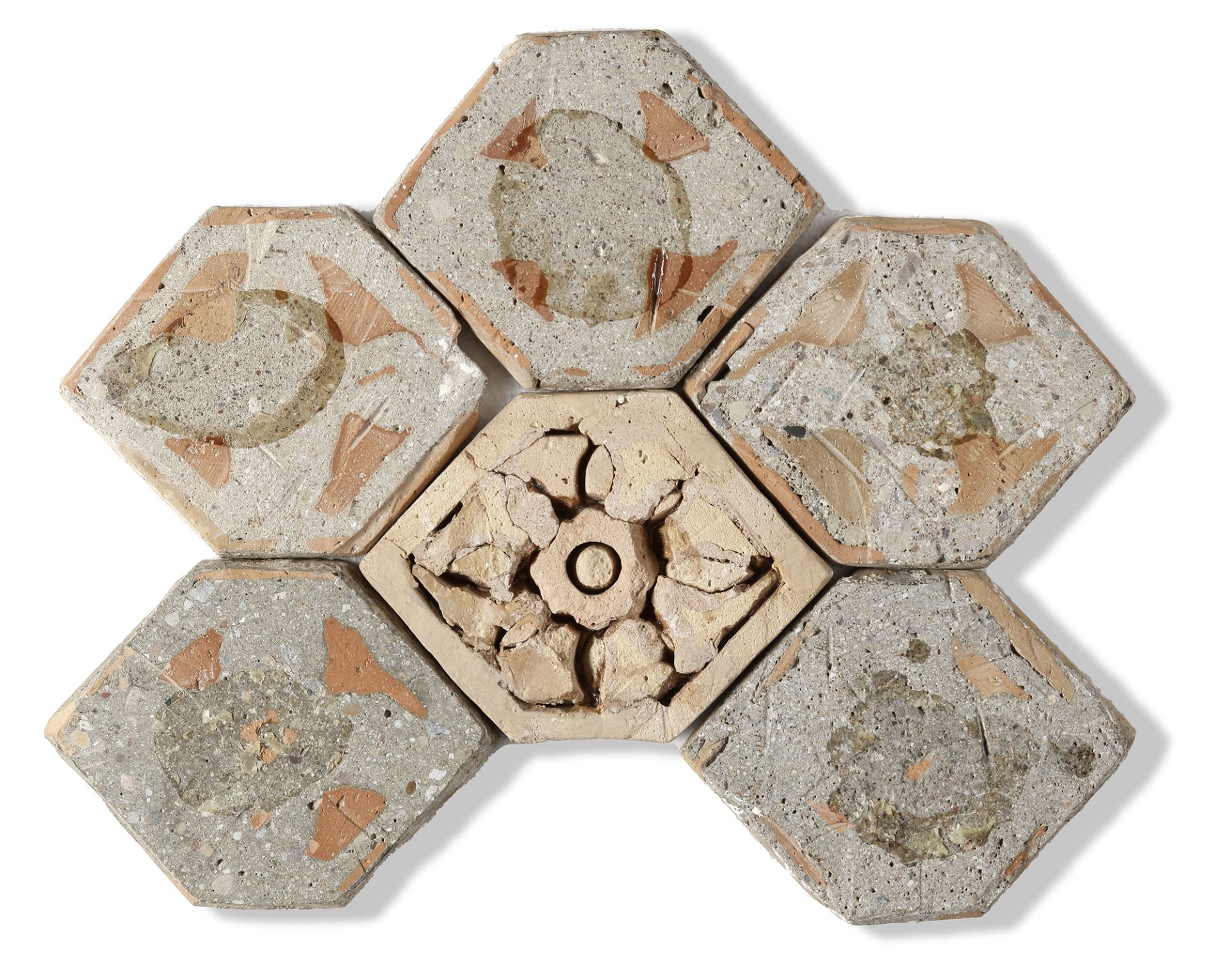 SIX HEXAGONAL TIMURID TILES, 14-15TH CENTURY - Bild 2 aus 2