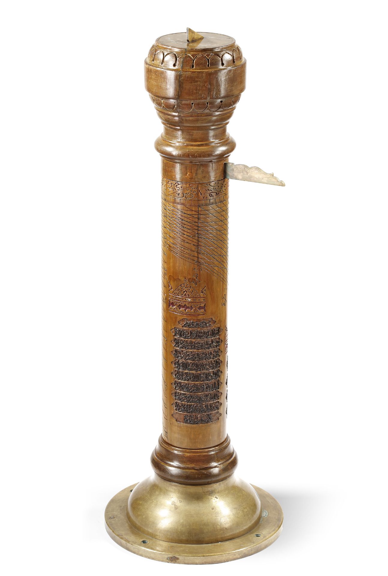 AN EXCEPTIONALLY RARE AND MONUMENTAL OTTOMAN SUNDIAL SENT AS GIFT TO MEDINA, PROBABLY BY SULTAN ABDU - Image 6 of 7