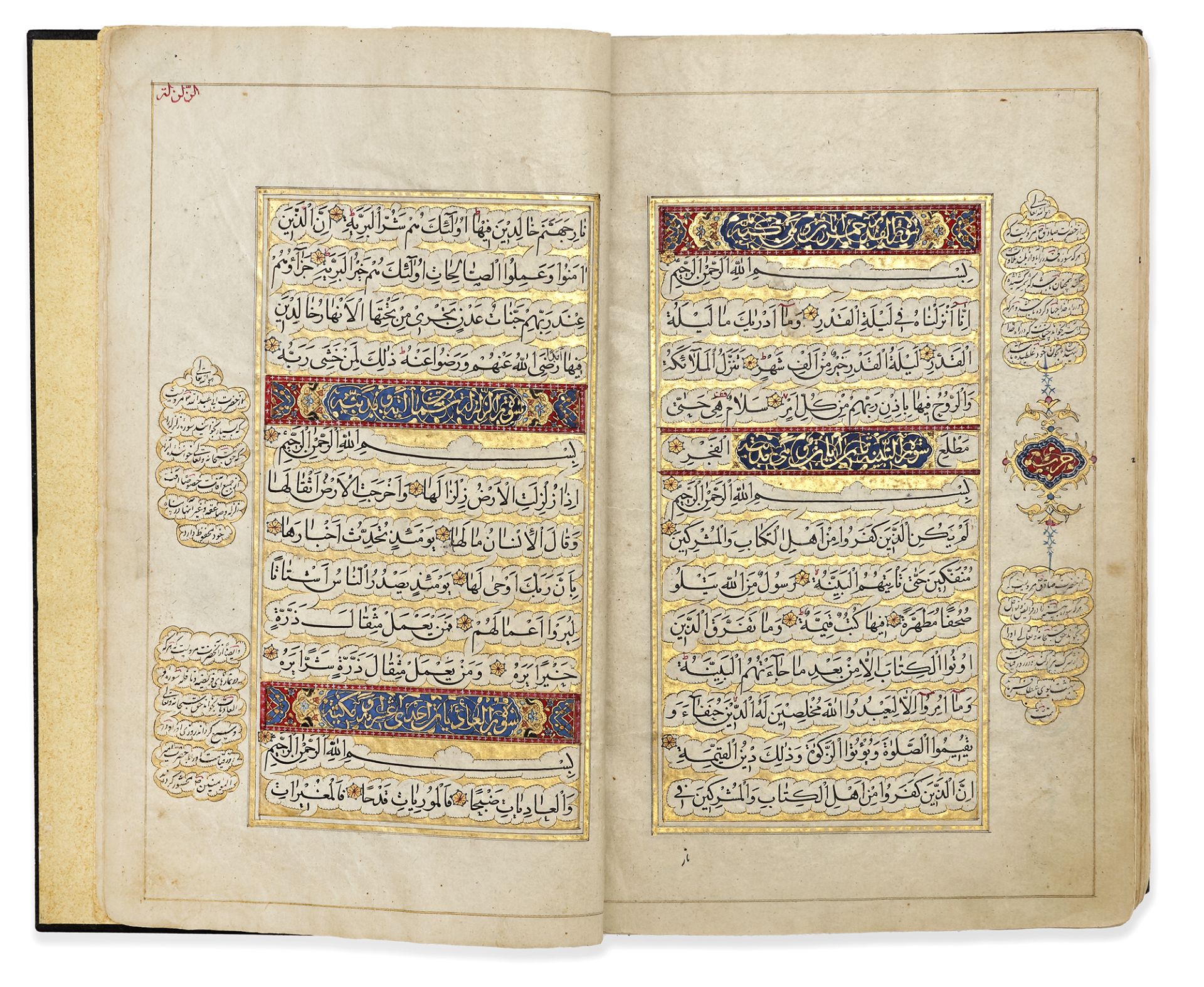 AN ILLUMINATED QAJAR QURAN BY JA'FAR AL-NARDI, DATED 1240 AH/1824 AD - Bild 4 aus 5