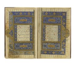 A HIGHLY ILLUMINATED QURAN BY THE MASTER CALLIGRAPHER DOST MUHAMMAD BUKHARI, 16TH CENTURY