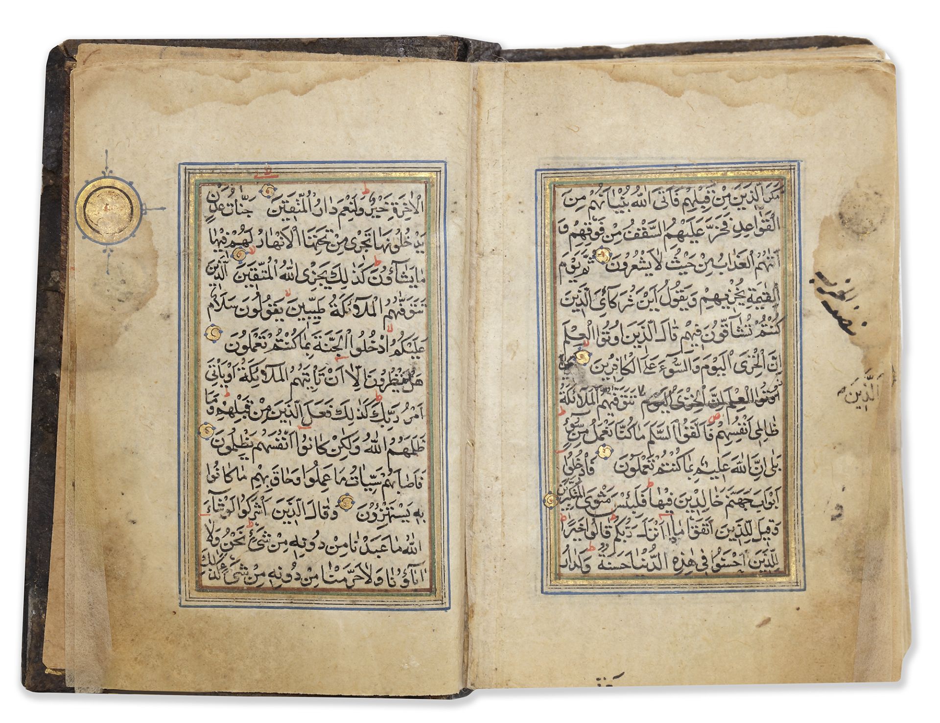 AN OTTOMAN MINIATURE QURAN COPIED BY MAHMOUD SULTANI IN 846 AH/1442 AD - Image 3 of 8