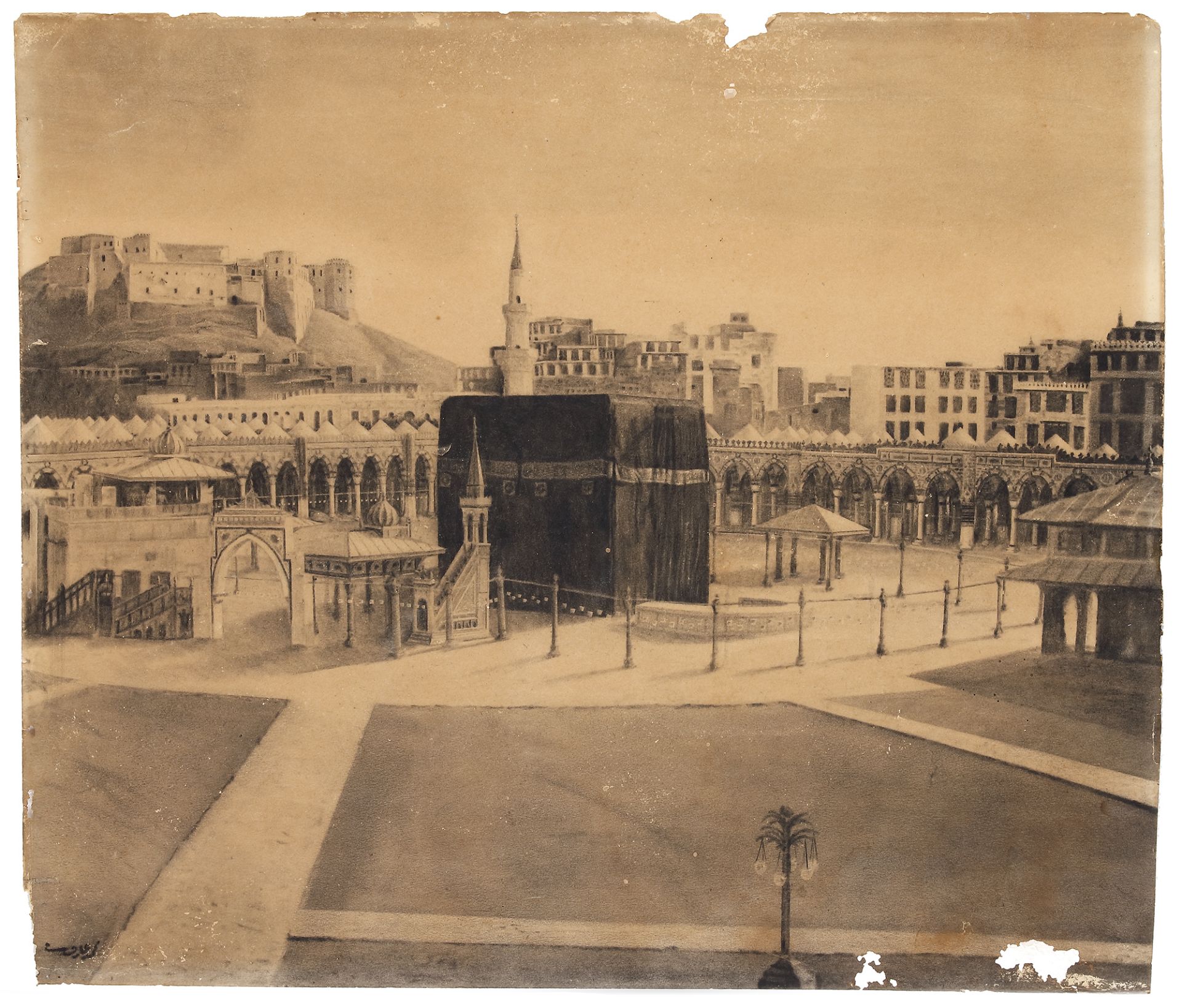 A PAINTING OF MECCA, OTTOMAN TURKEY, 19TH CENTURY