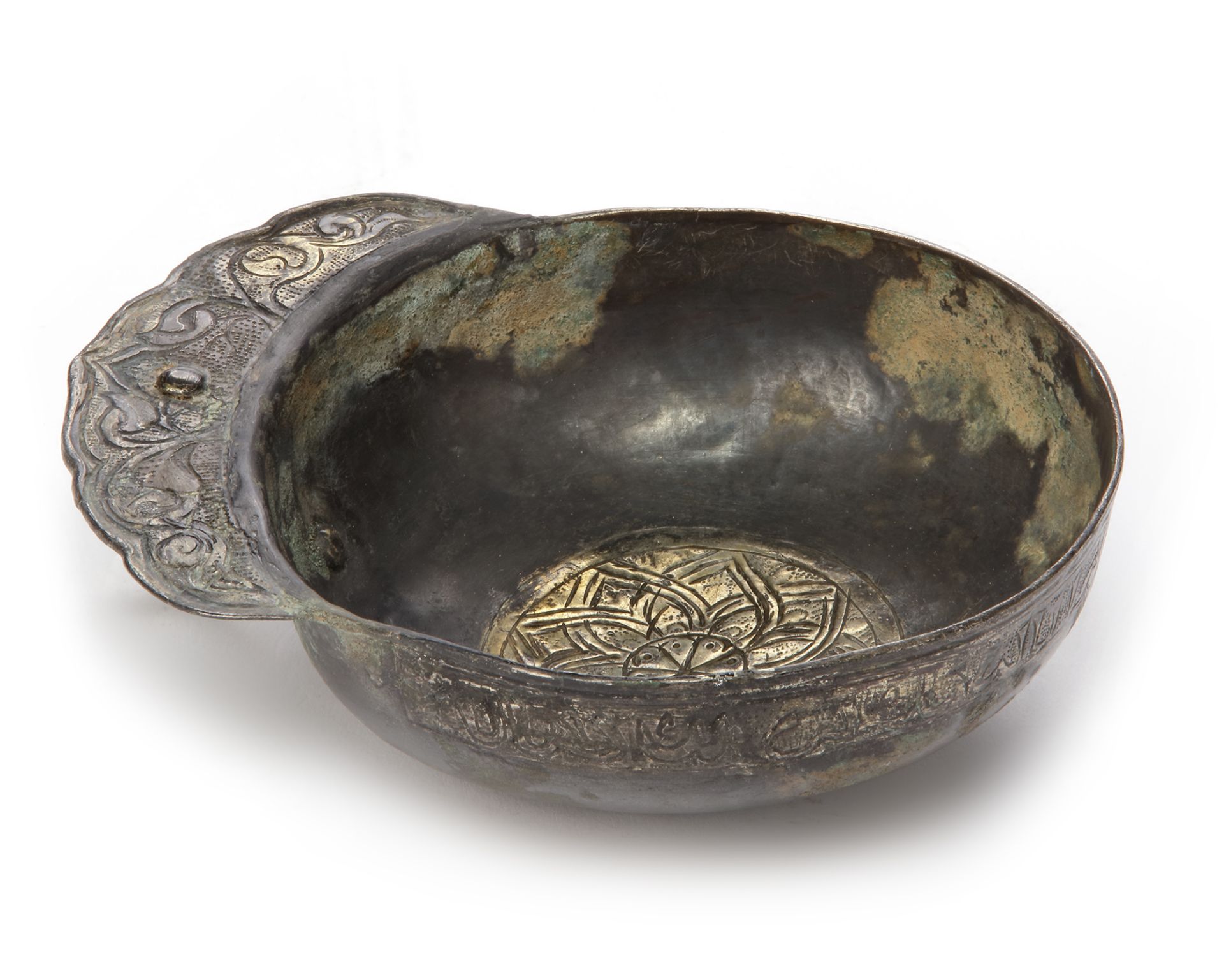 A FINE AND RARE SILVER AND PARCEL-GILT CUP, GOLDEN HORDE, CENTRAL ASIA, 13TH-14TH CENTURY