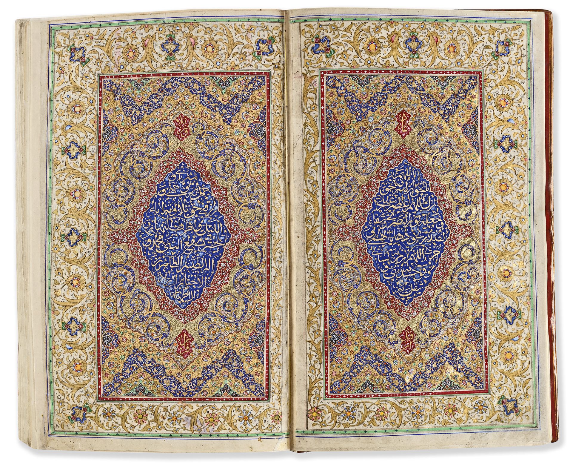 AN ILLUMINATED QAJAR QURAN BY MIRZA AHMAD WAQAR AL-SHIRAZI, DATED 1271 AH/1854 AD - Image 2 of 7