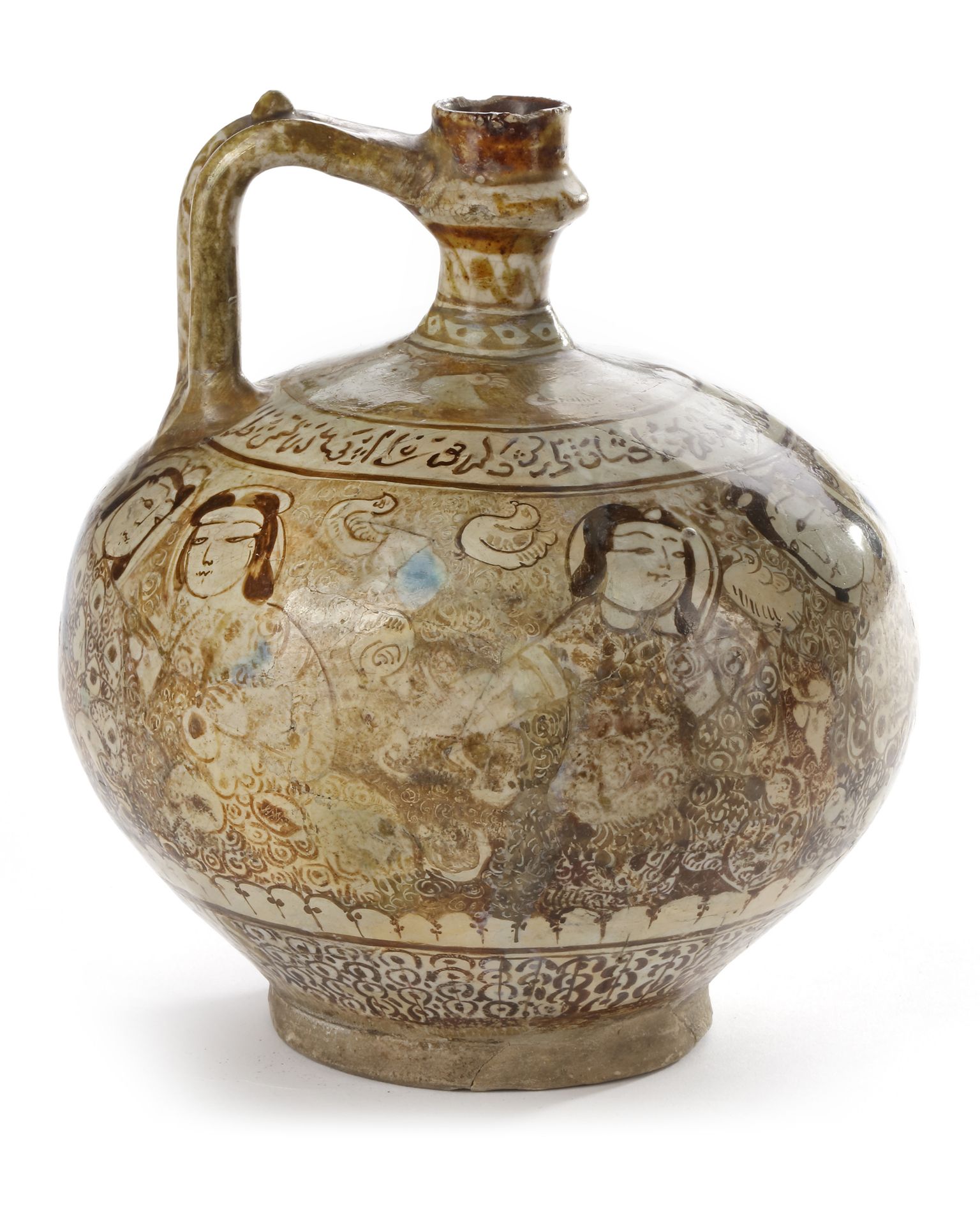 A KASHAN LUSTRE POTTERY EWER, CENTRAL PERSIA, CIRCA 1200 - Bild 3 aus 4