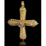 A BYZANTINE GOLD PENDANT CROSS, CIRCA 6TH-7TH CENTURY A.D.