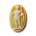 A ROMAN AGATE CAMEO OF A STANDING MAN, CIRCA 1ST CENTURY A.D.